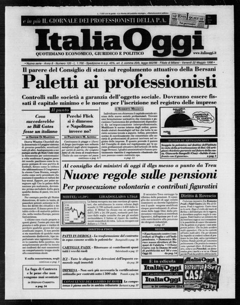 Italia oggi : quotidiano di economia finanza e politica